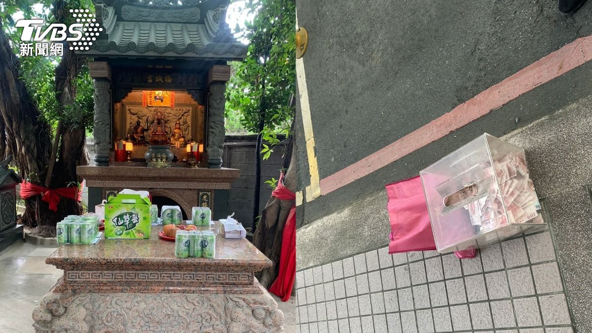 毒蟲進警大土地公廟偷香油錢,巨響露餡遭逮。(圖/TVBS)