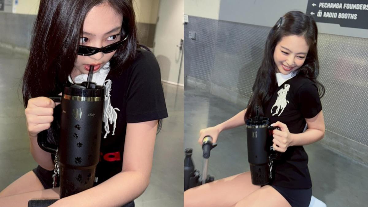 Stanley推出與Jennie的聯名款水壺。(圖/翻攝自Jennie IG)