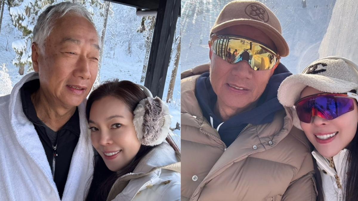 郭台銘、曾馨瑩夫妻合影。(圖/翻攝自hsin_ying_tseng IG)