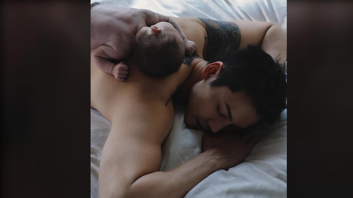 陳偉霆「奶爸睡姿」萌翻網!超模妻何穗產後首露面 深情告白:你是我未知的禮物