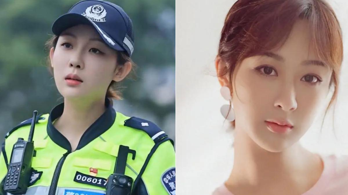 北京女交警張鈺(左)撞臉中國女演員楊紫。(圖/翻攝網易)