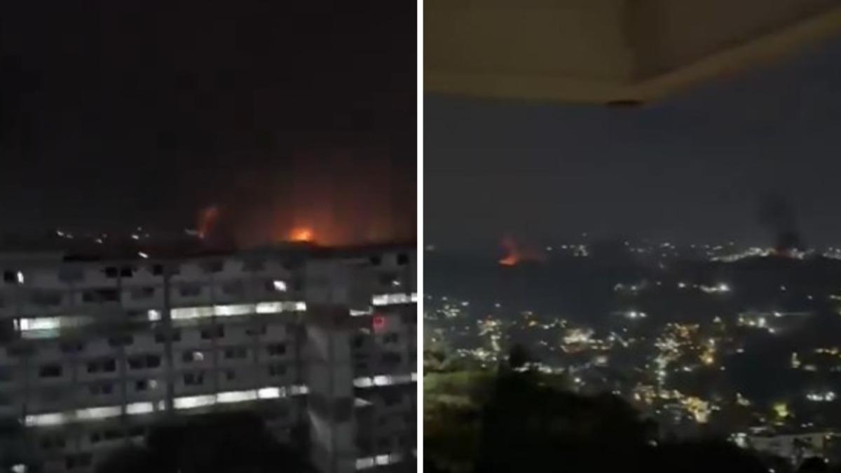 多起爆炸巨響!委內瑞拉首都深夜濃煙四起 直升機低空盤旋
