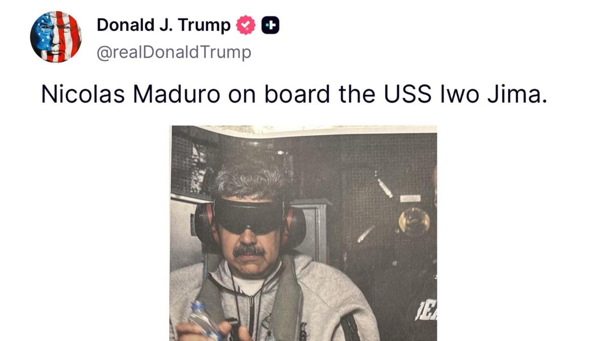 委內瑞拉總統馬杜洛遭到美軍抓捕。(圖/翻攝自Facebook@The White House)