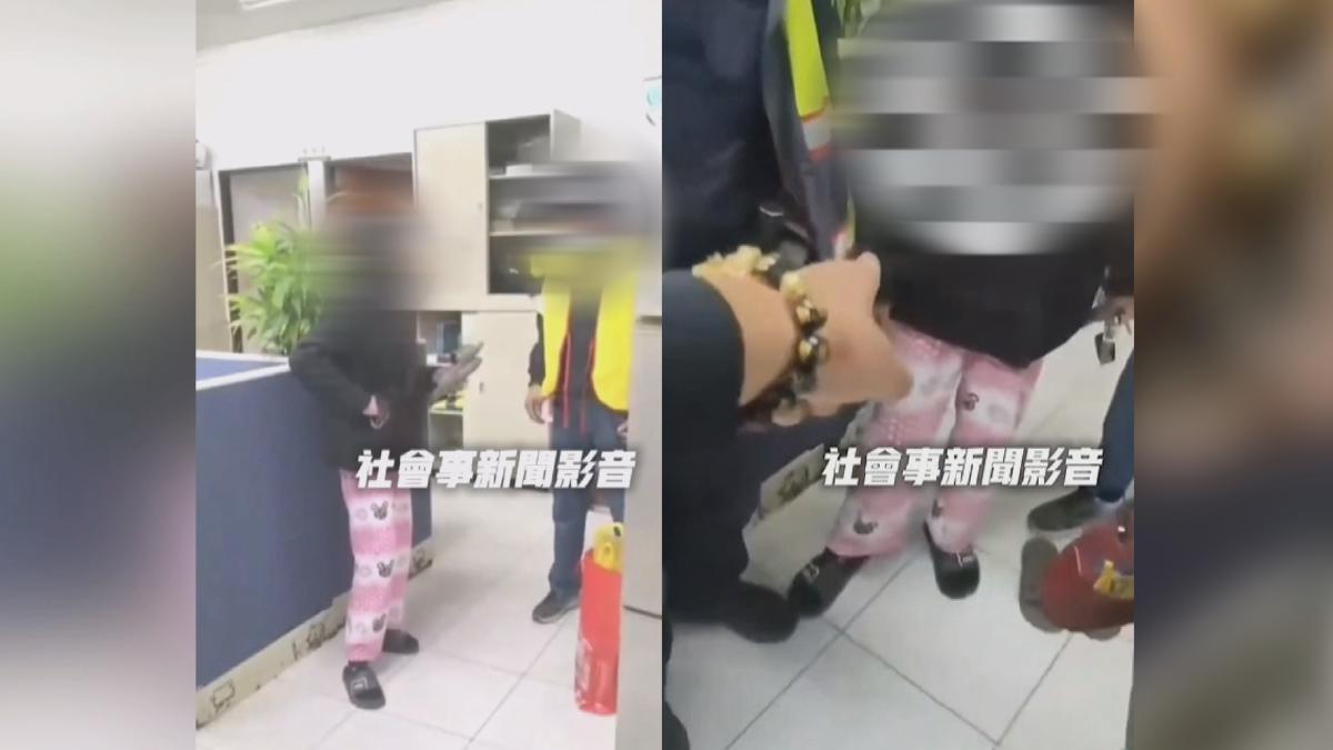 派出所探視「通緝犯」錄影還酸警察！家屬遭驅趕險爆發衝突。（圖／翻攝社會事新聞影音）