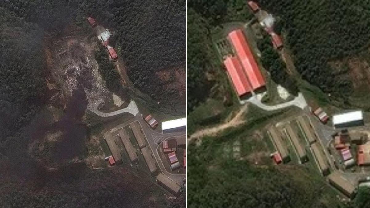 美軍空襲委內瑞拉的軍事基地。(圖/翻攝自Maxar)