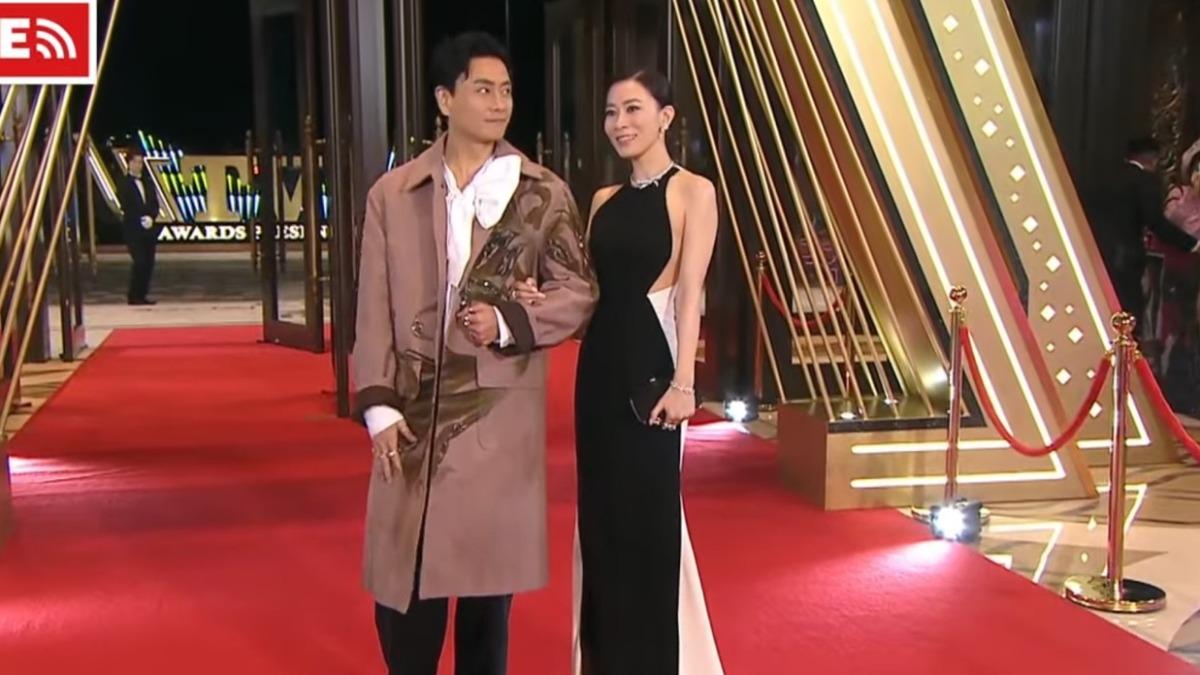佘詩曼（右）、黃宗澤拿獎呼聲高。（圖／翻攝自TVB YouTube）