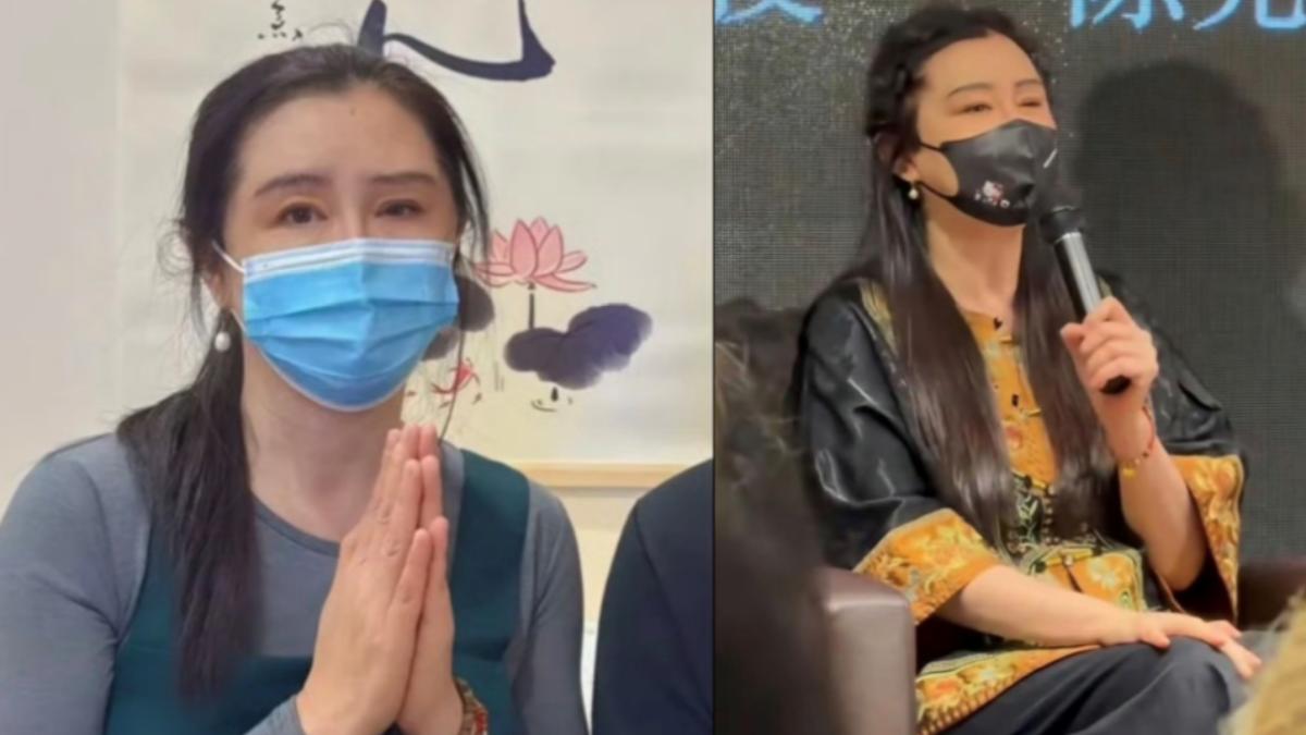58歲的王祖賢致力修習佛法,日前在美國矽谷參加中醫論壇(右圖),首度脫口昔淡出影壇真相。(圖/翻攝自微博)