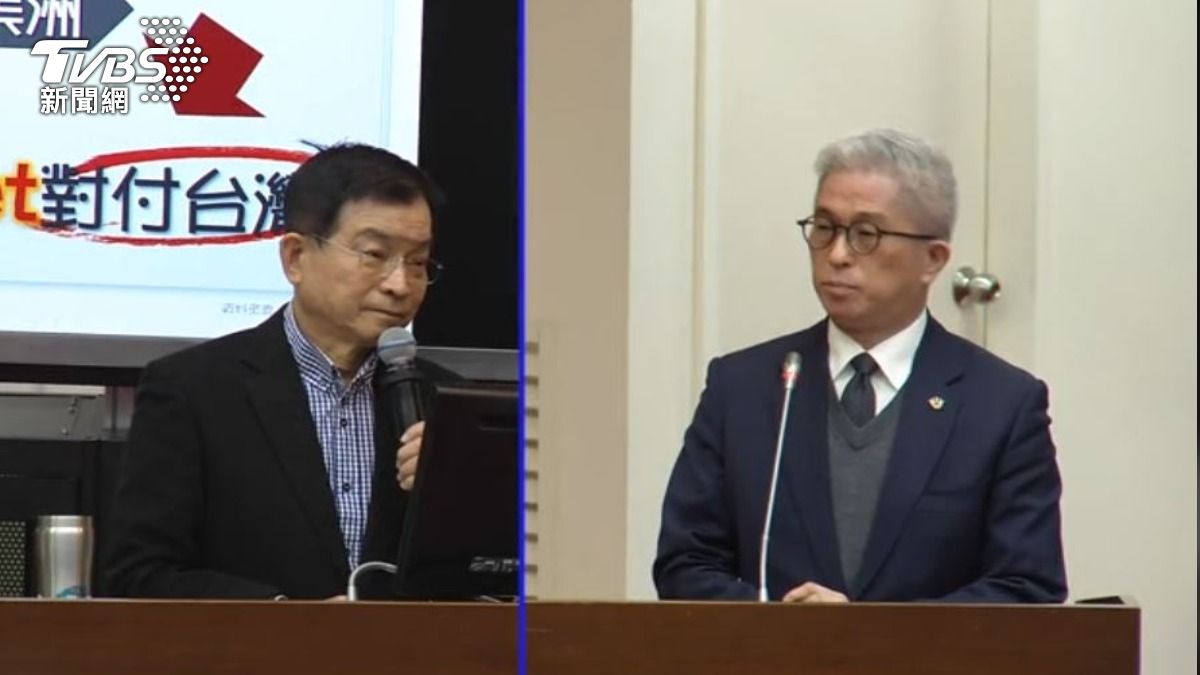 國民黨立委賴士葆與國防部副部長徐斯儉。（圖／TVBS）