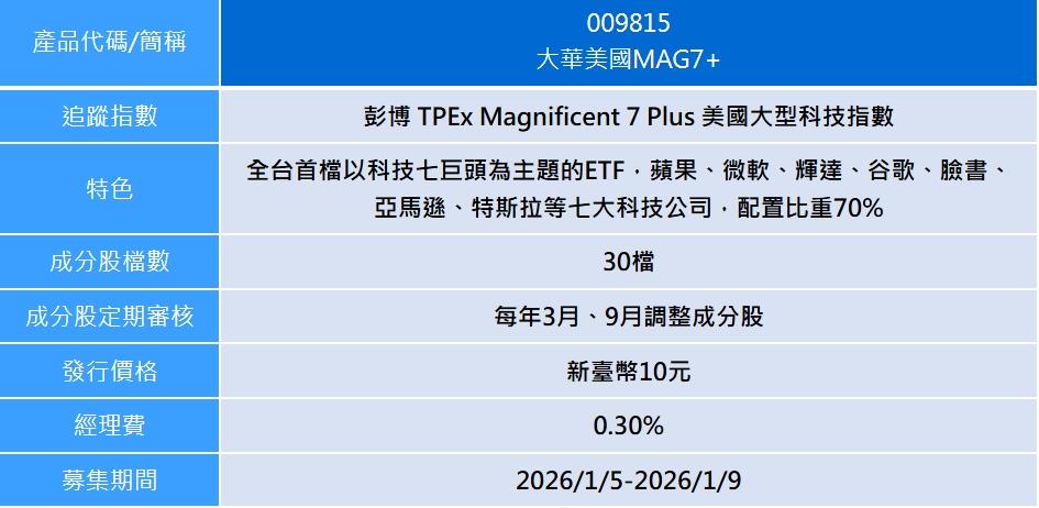 009815 基本資料。(圖/大華銀投信)