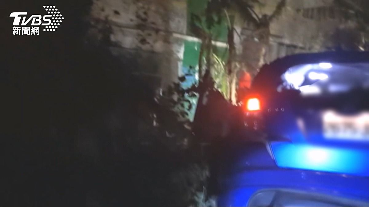 深夜恐怖車禍!通霄轎車失控飛撞 獨子彈出車外慘死菜園。(圖/TVBS)