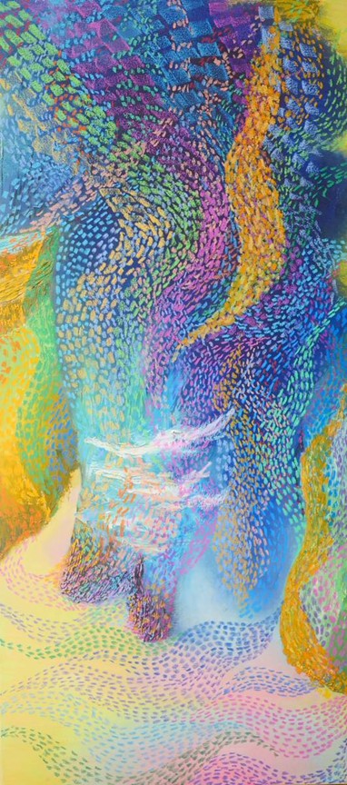 圖二 詩人畫家林月嬌是將內心感動化為繪畫,以畫筆記錄人生酸甜苦辣,轉化為愛與希望的力量。(圖/林月嬌提供)