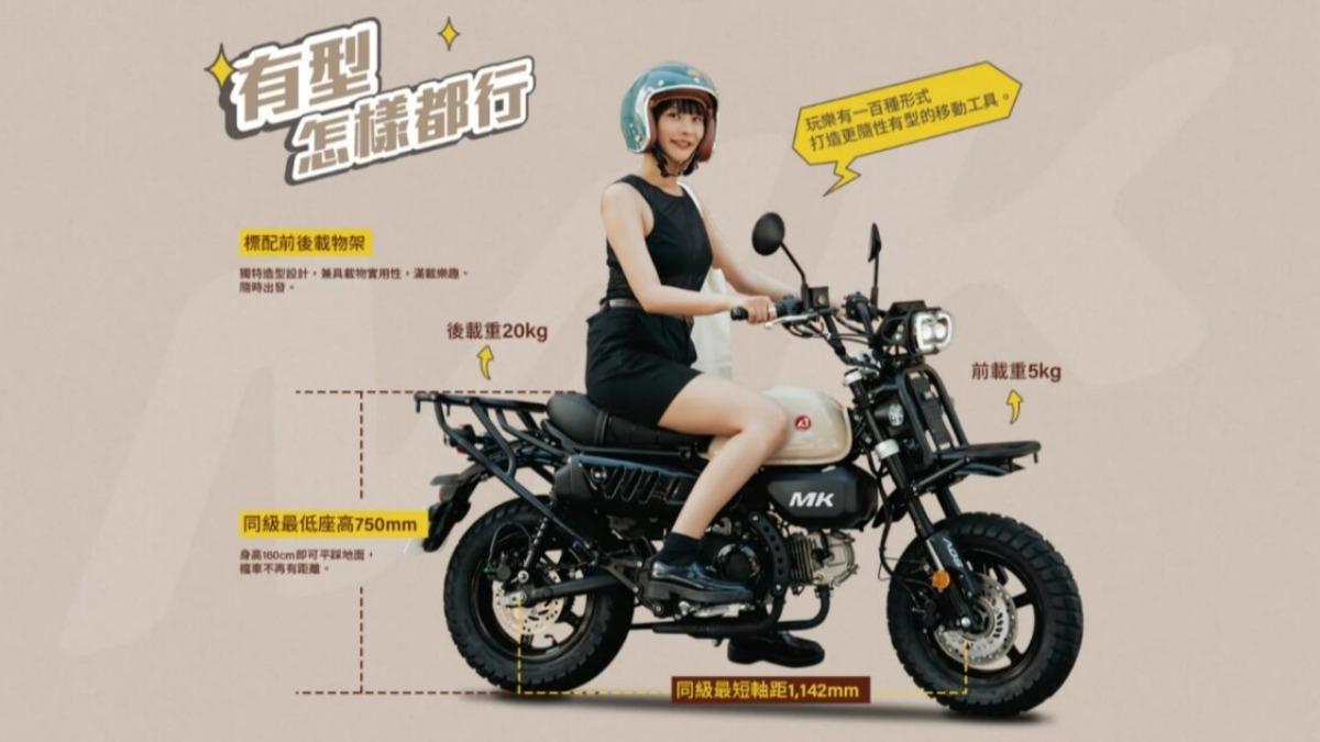 車上標配前後載物架,方便加掛行李、露營裝備或日常用品。(圖/宏佳騰提供)