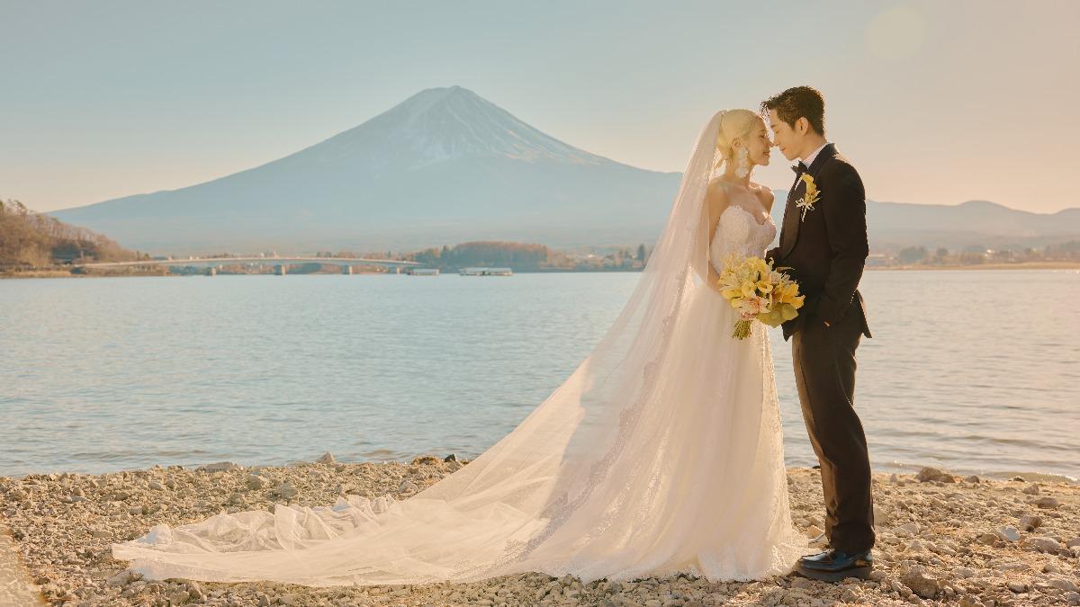 陳漢典和Lulu婚紗曝光。(圖/天地合娛樂提供)