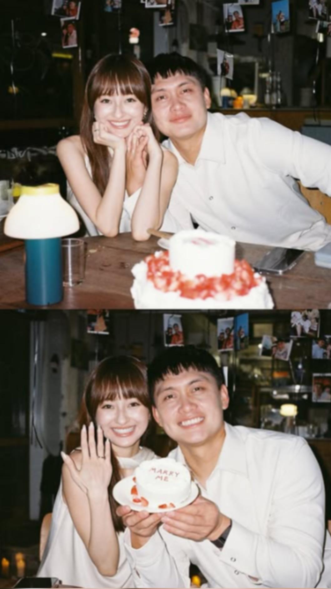葛昀萱曬訂婚戒指。(圖/翻攝自yingxuange IG)