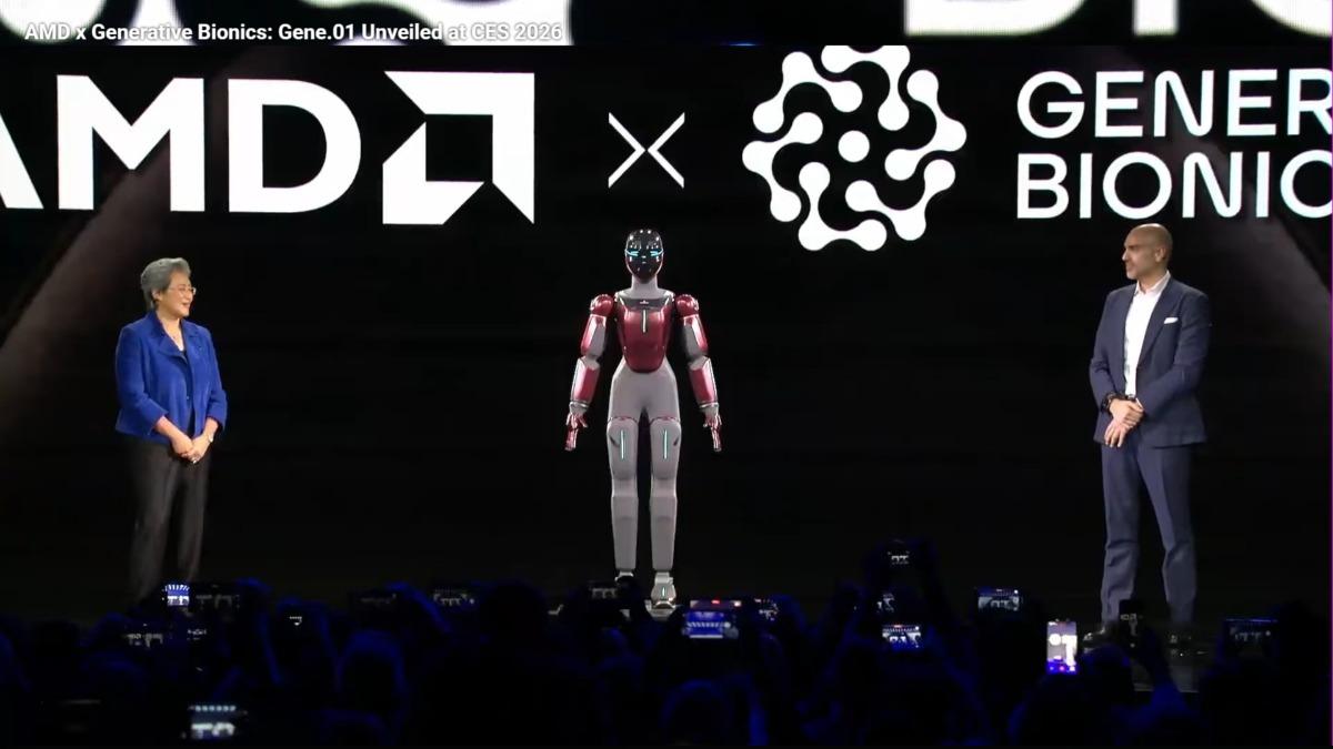 CES/義大利血統機器人「GENE.01」 靠AMD晶片實現觸覺感知