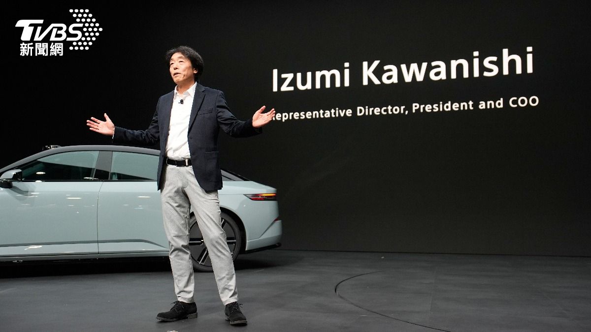 SONY跟Honda跨界合作，在2026年CES電子展發表電動車「Afeela 1」。（圖／達志影像美聯社）