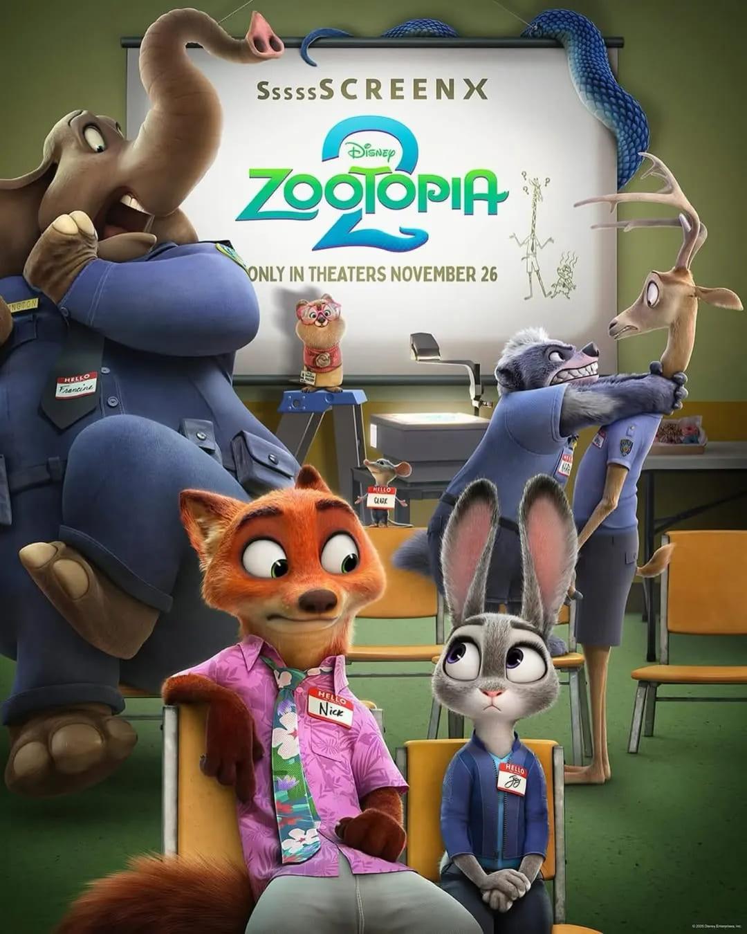 電影「動物方城市」睽違十年再岀續集「動物方程式2」。(圖/翻攝自IG@disneystudios.tw)