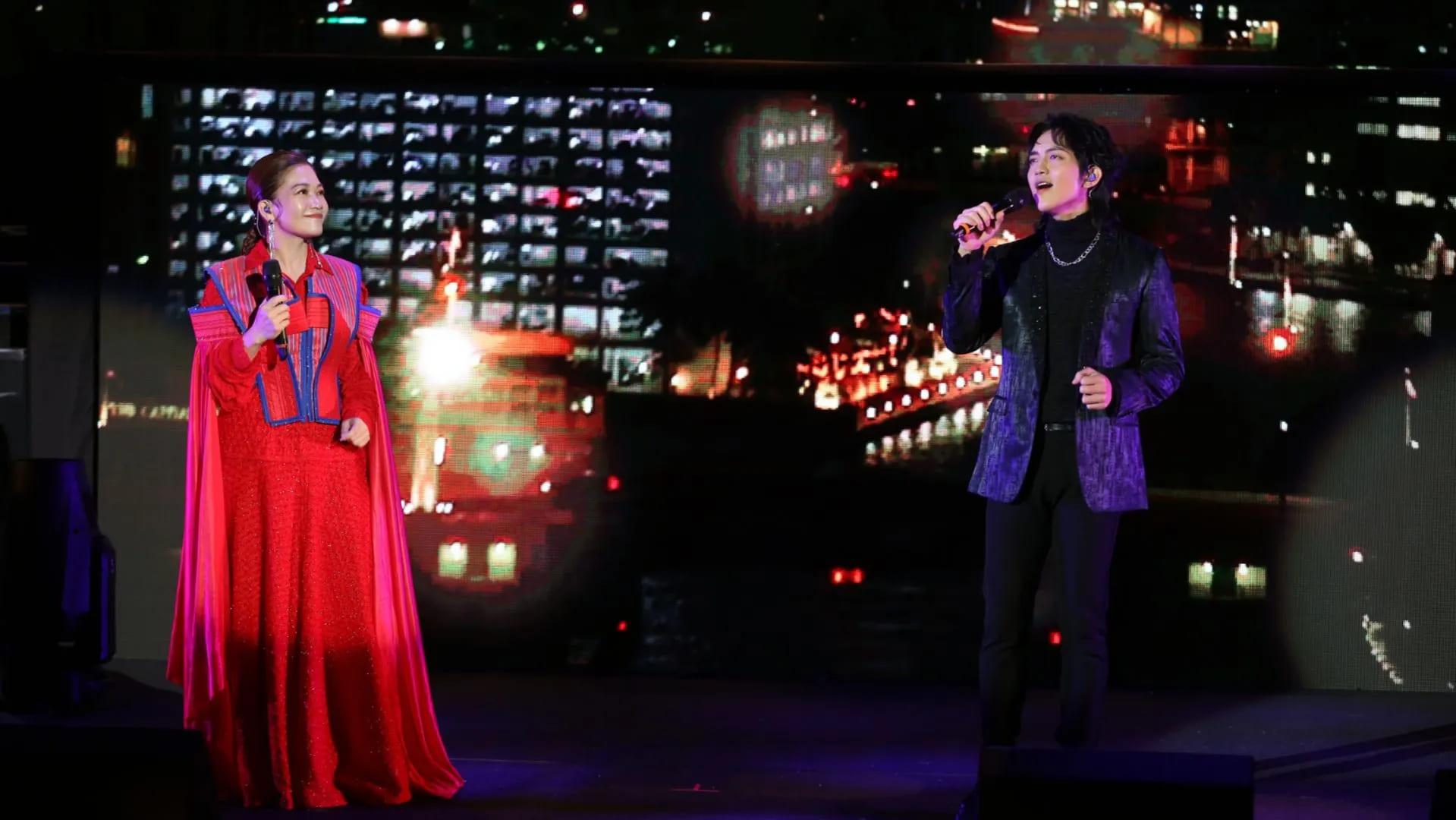 郭忠祐與黃妃攜手合唱「傷心酒店」等經典歌曲。(圖/寶吉祥集團提供)