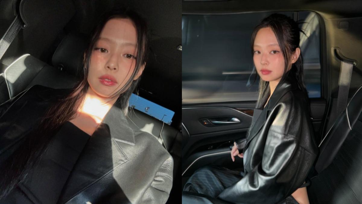 Jennie的公主頭造型保留長瀏海,讓線條自然垂墜修飾臉型。(圖/翻攝自Jennie IG)