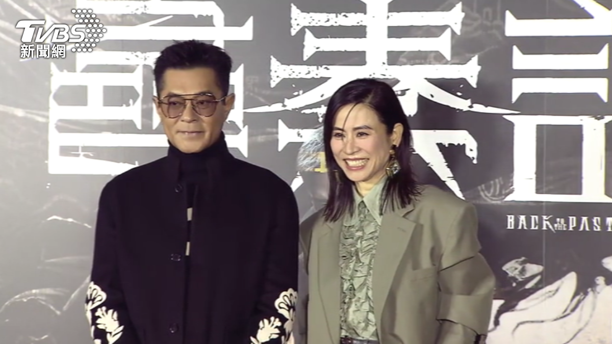 古天樂為《尋秦記》來台灣宣傳。右為女主角宣萱（圖／田嘉慶攝）