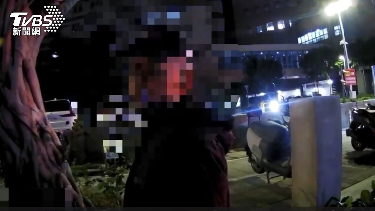 警方制止男子在路邊小便,表示「沒有說不讓你去尿」要求其文明一點。(圖/TVBS)