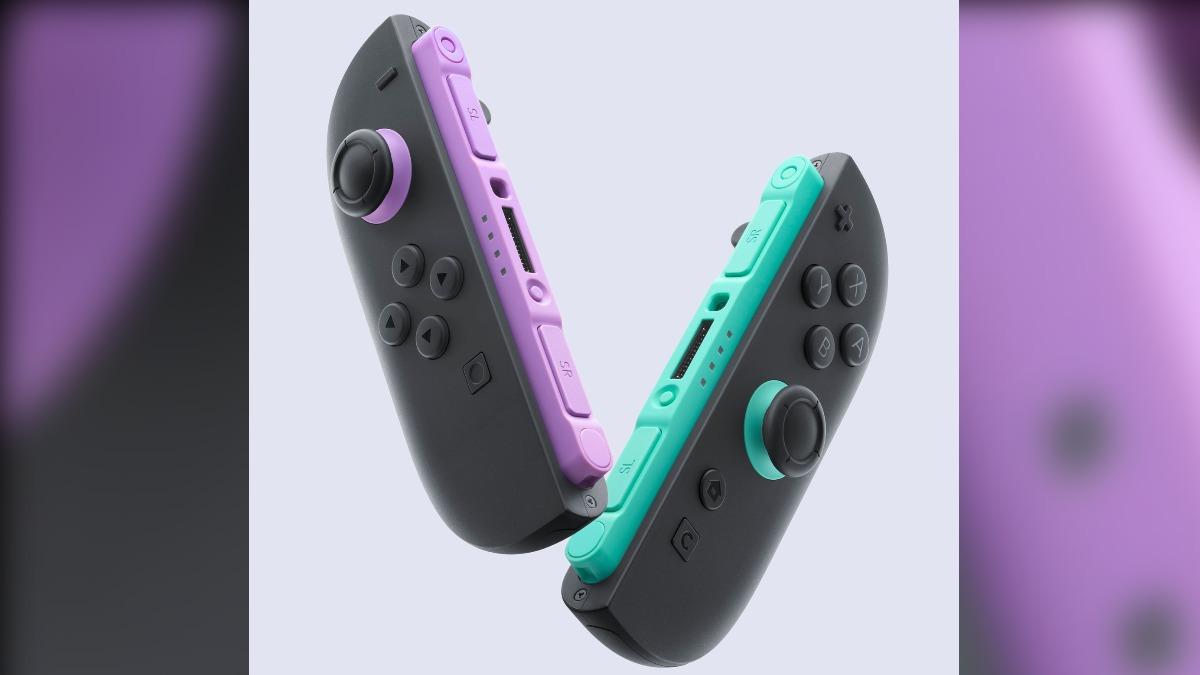 「Joy-Con 2 (L) 淺紫色/(R) 淺綠色」。(圖/翻攝自任天堂官網)