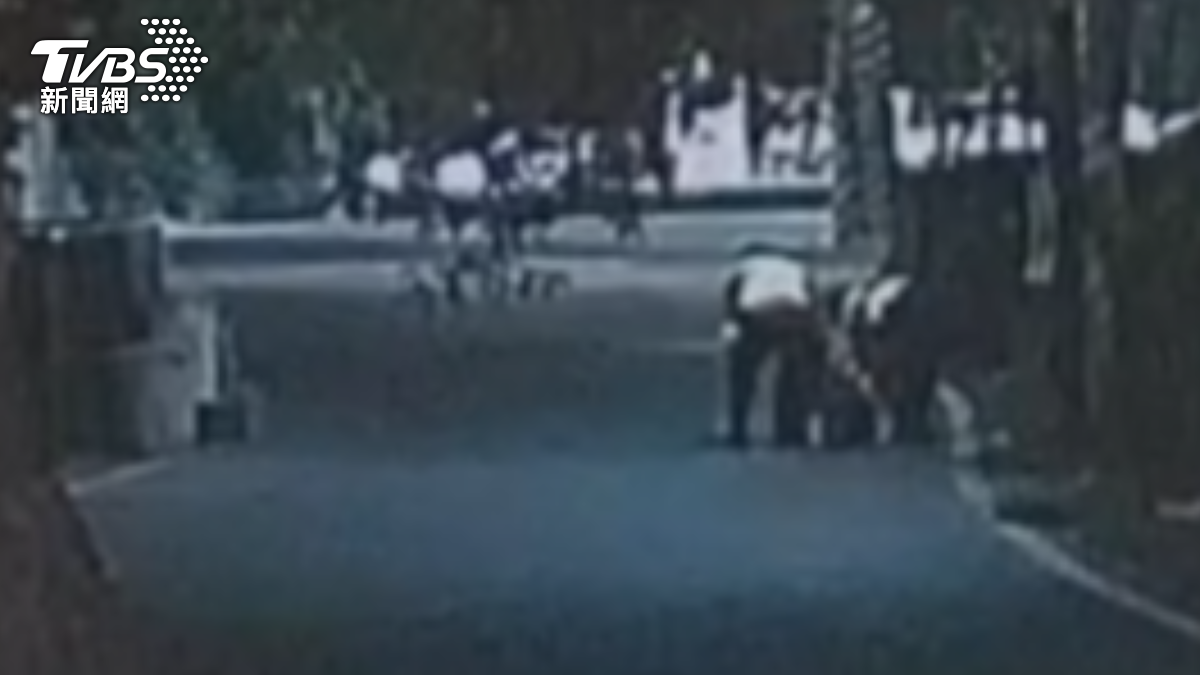 嫌犯開車落跑,撞車後下車逃到巷弄內,員警緊追在後,將人壓制上銬。(圖/TVBS)