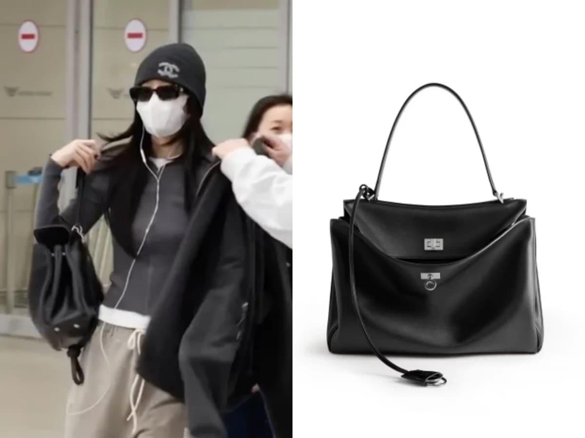 Balenciaga RODEO Bag,包款附可拆式背帶,能手提、肩背或斜背,自由切換風格。(圖/翻攝自IG@jennierubyjane)