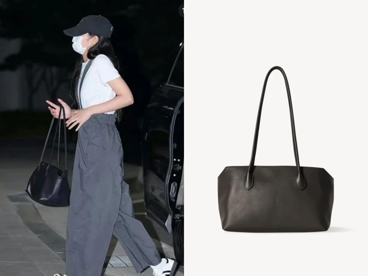 the row Terrasse 皮革手袋可說是 Jennie 私服中出鏡率極高的一款包。(圖/翻攝自IG@jennierubyjane)