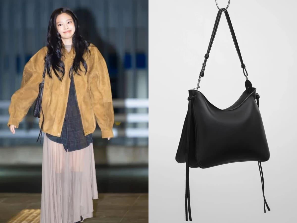 Phoebe Philo Leather Gig Bag包款以黑色小牛皮打造,內裡選用同色麂皮。(圖/翻攝自IG@jennierubyjane)
