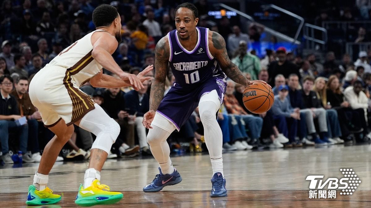 國王 DeMar DeRozan 攻下全隊最高的 24 分,無緣帶隊獲勝。(圖/達志影像美聯社)
