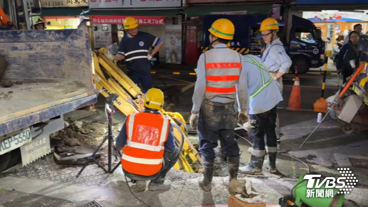台北延三夜市發生瓦斯外洩。（圖／TVBS）