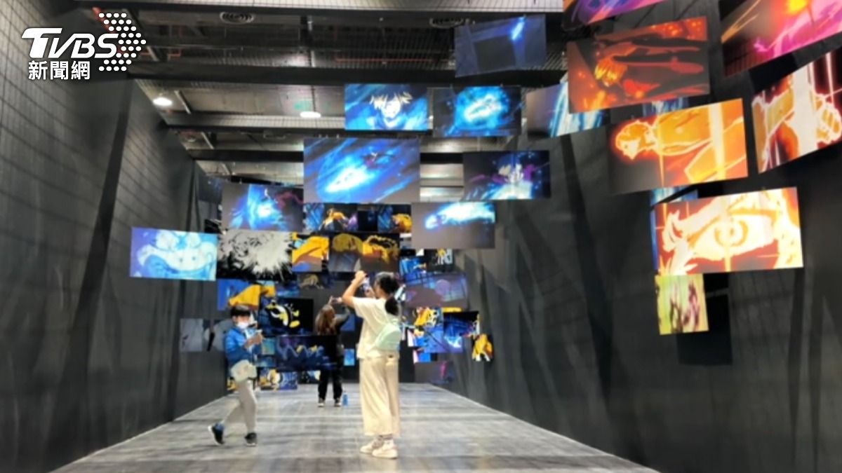 航海王動畫特展吸引粉絲搶拍。(圖/TVBS)
