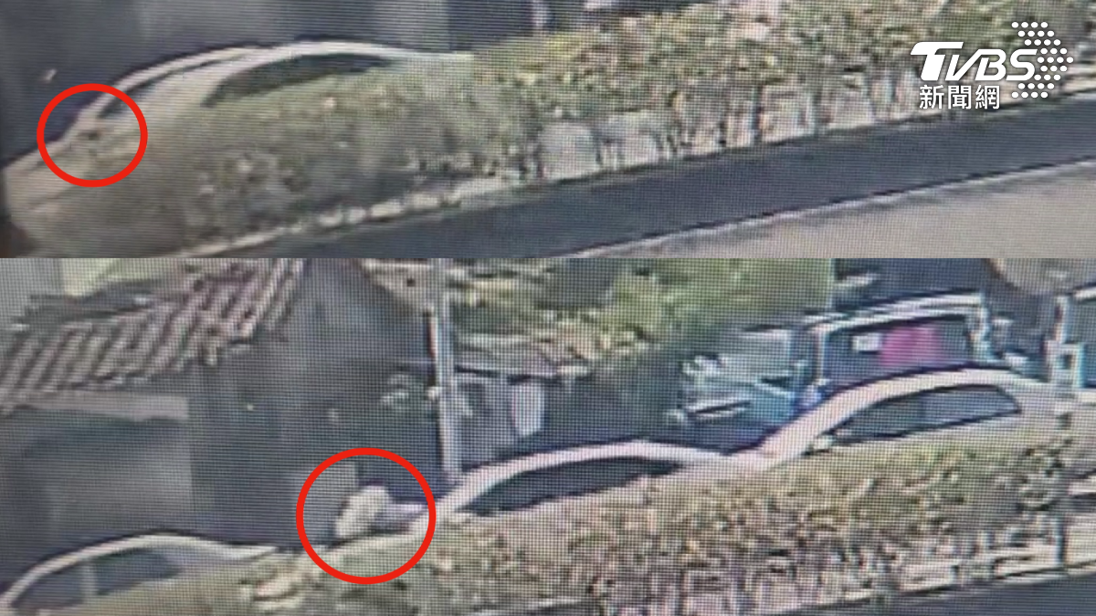 屏東有女子發現男友開車載小三,竟然爆氣人肉擋車,趴上引擎蓋上,沒想到男友更狠,急煞把女子狠狠甩下車。(圖/TVBS)