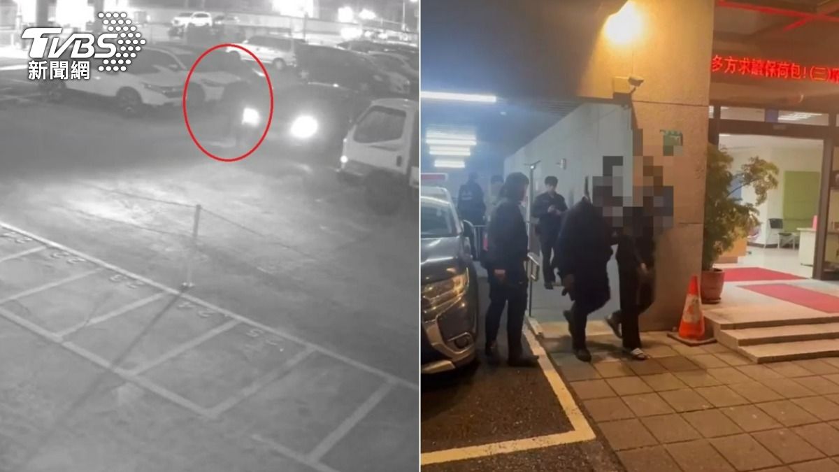 詹姓男子吃醋怒砸情敵愛車，事後被警方逮捕。（圖／TVBS）