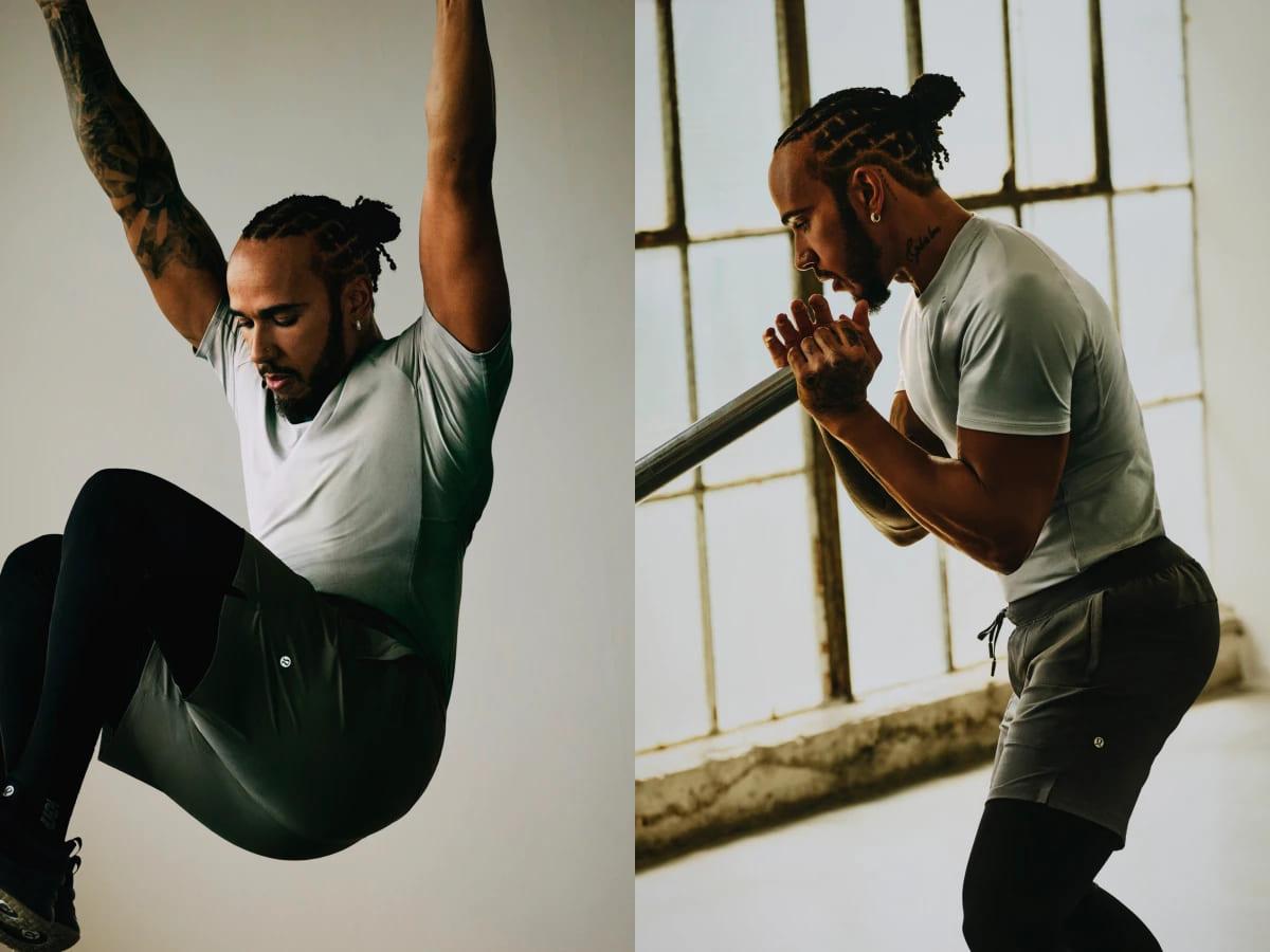 Lewis Hamilton 強調其性能表現:「穿著 License to Train 短褲,可以進行各種類型的鍛鍊。運動時不會感到束縛,擁有這種靈活性和耐久性非常重要。」。(圖/翻攝自lululemon官網)