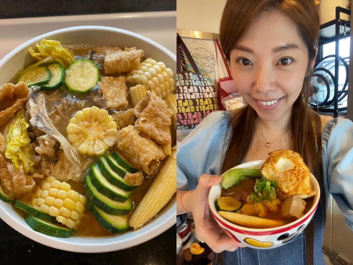 Mei表示自己現在的飲食清淡簡單。(圖/翻攝自FB@Mei 邱馨葦)