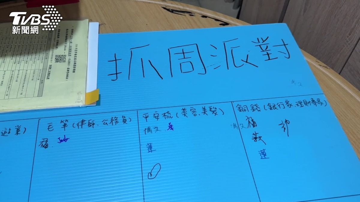 寄養家庭還特別幫男童舉辦抓周派對。(圖/TVBS)