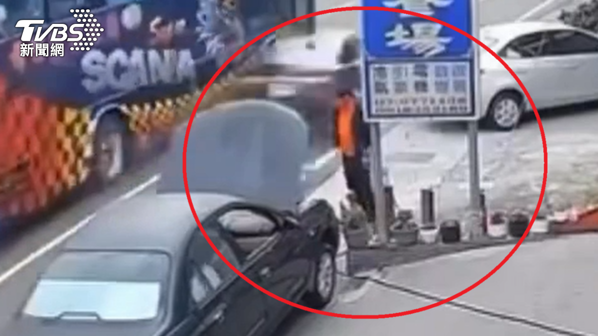 車行女員工遭撞飛骨盆碎裂。（圖／TVBS）