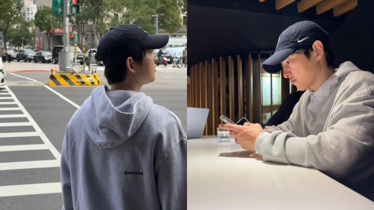 宋仲基發布在台灣的旅遊照,他素顏現身台北街頭。(圖/翻攝自IG@hi_songjoongki)