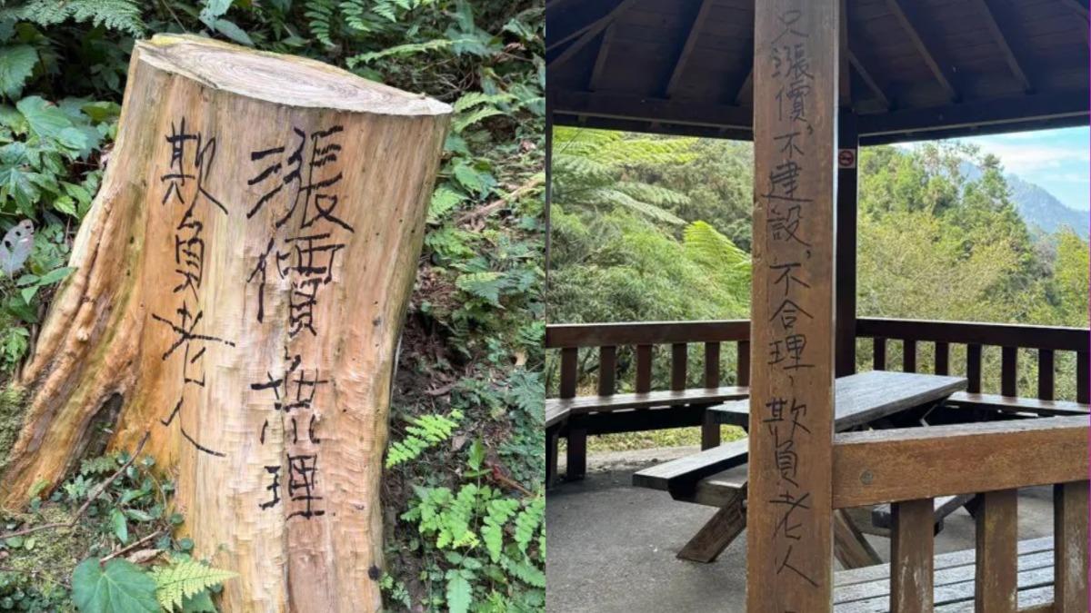 敬老票30變40元!南投溪頭園區遭塗鴉 抗議「欺負老人」