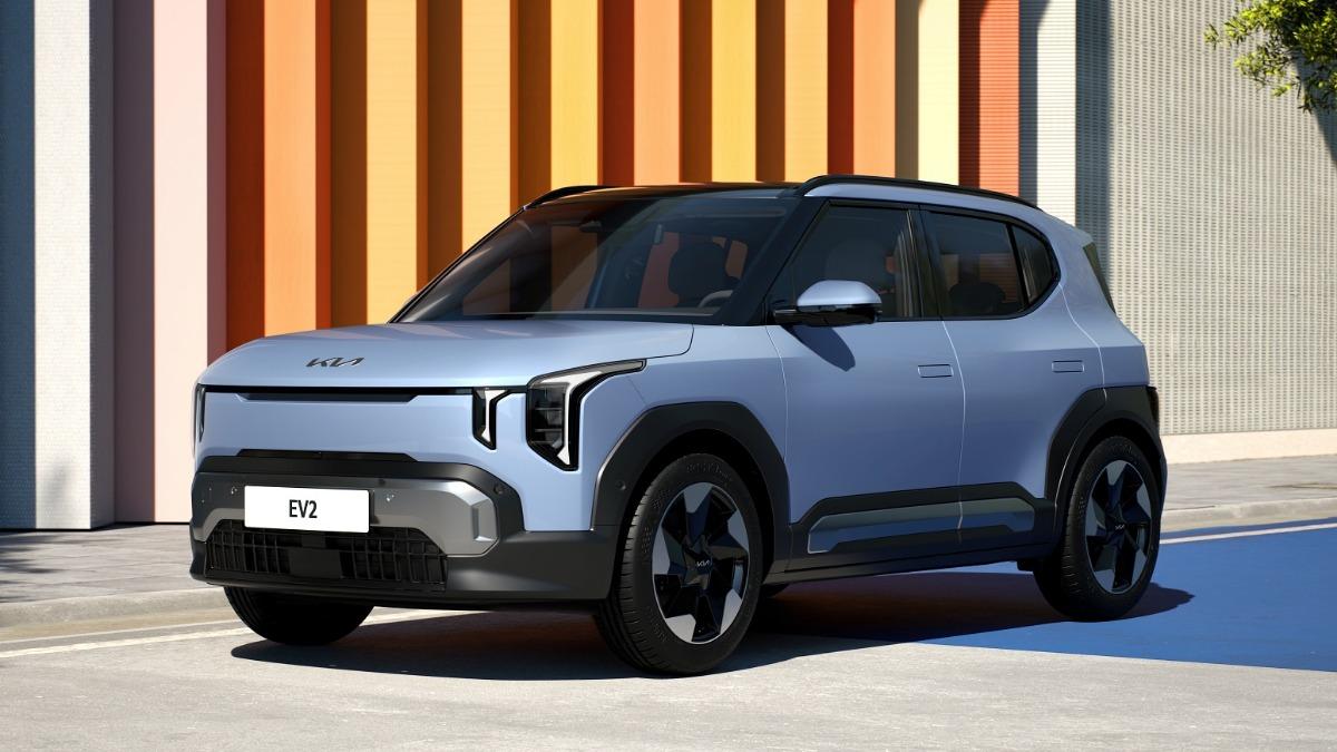Kia入門純電休旅EV2!布魯塞爾車展亮相 短身設計配俐落內裝