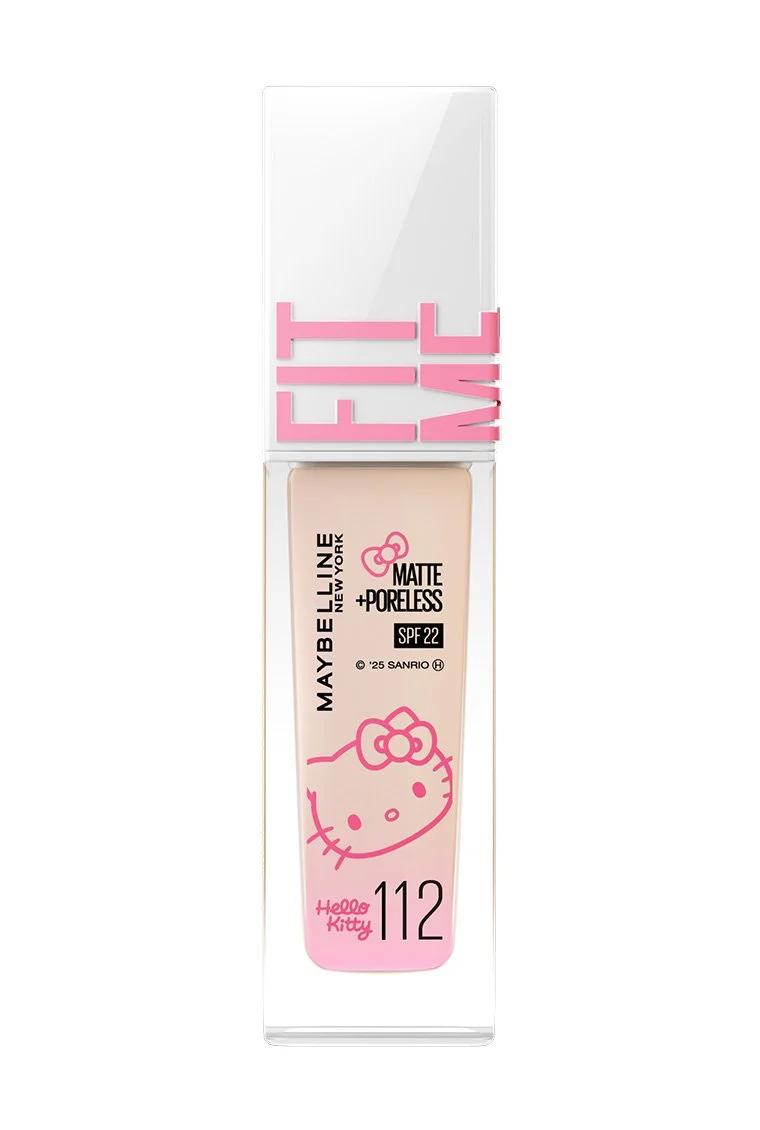 媚比琳FIT ME 反孔特霧粉底液HELLO KITTY聯名款。(圖/翻攝自Maybelline官網)