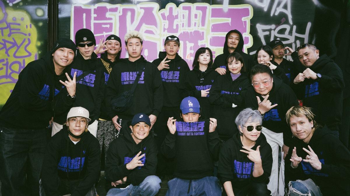 《嘻哈糶手》劇組齊聚開鏡現場。(圖/英傑哆影業股份有限公司提供)