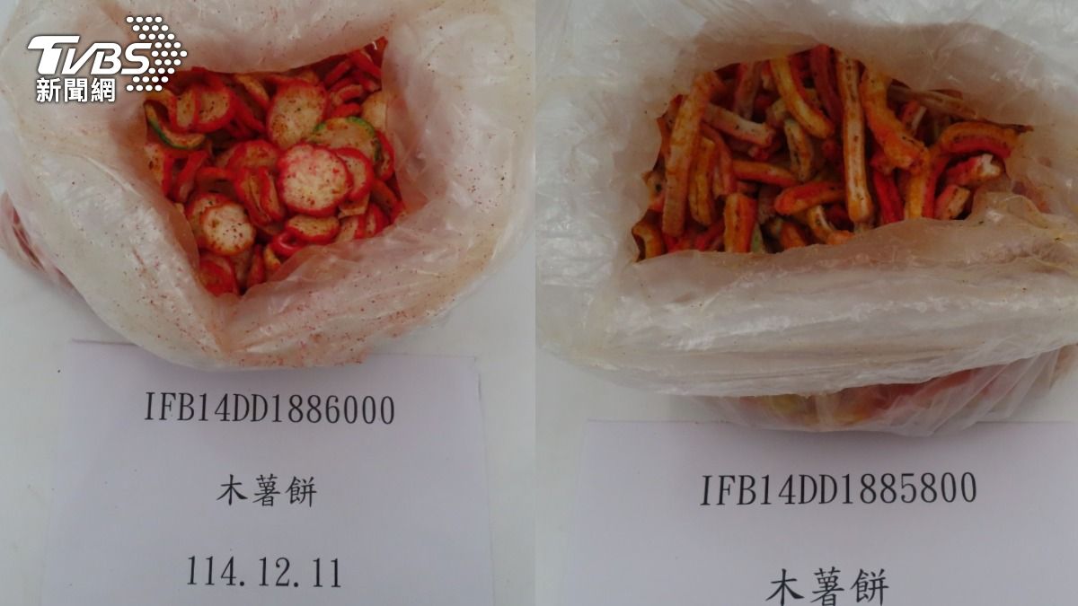 印尼四批木薯餅甜味劑超標。(圖/食藥署提供)