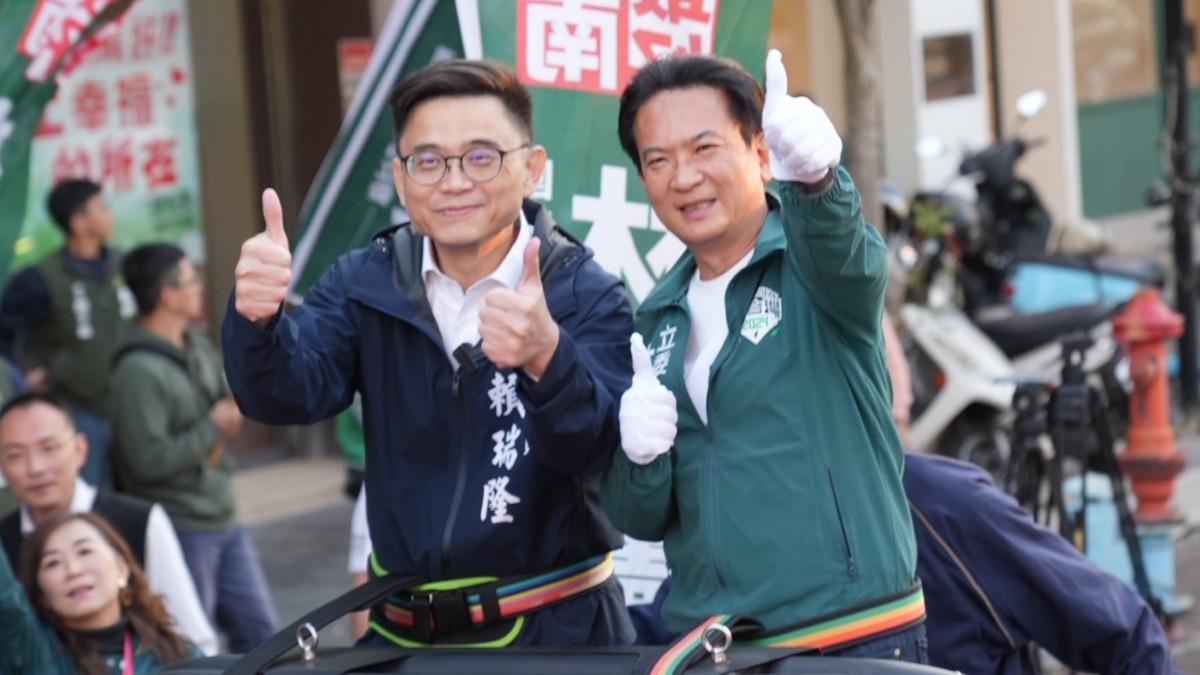 「憲妃大戰」壓軸!賴瑞隆趕赴台南陪林俊憲車掃:心中理想市長