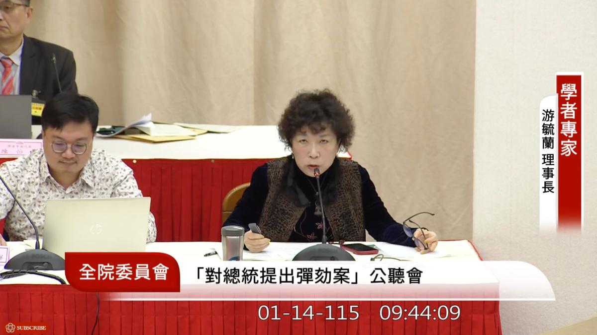 要求員警身高違憲 游毓蘭:隨機殺人時嬌小警察如何保護民眾