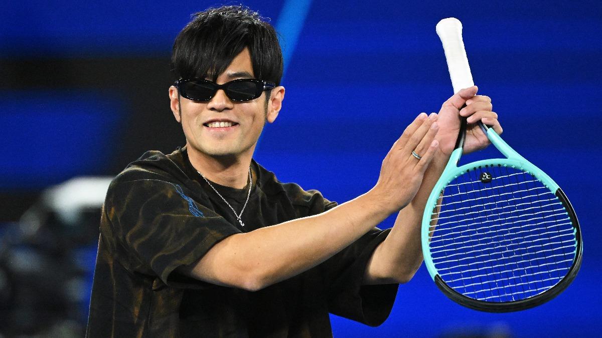 天王周杰倫14日站上澳網舞台。（圖／達志影像美聯社）