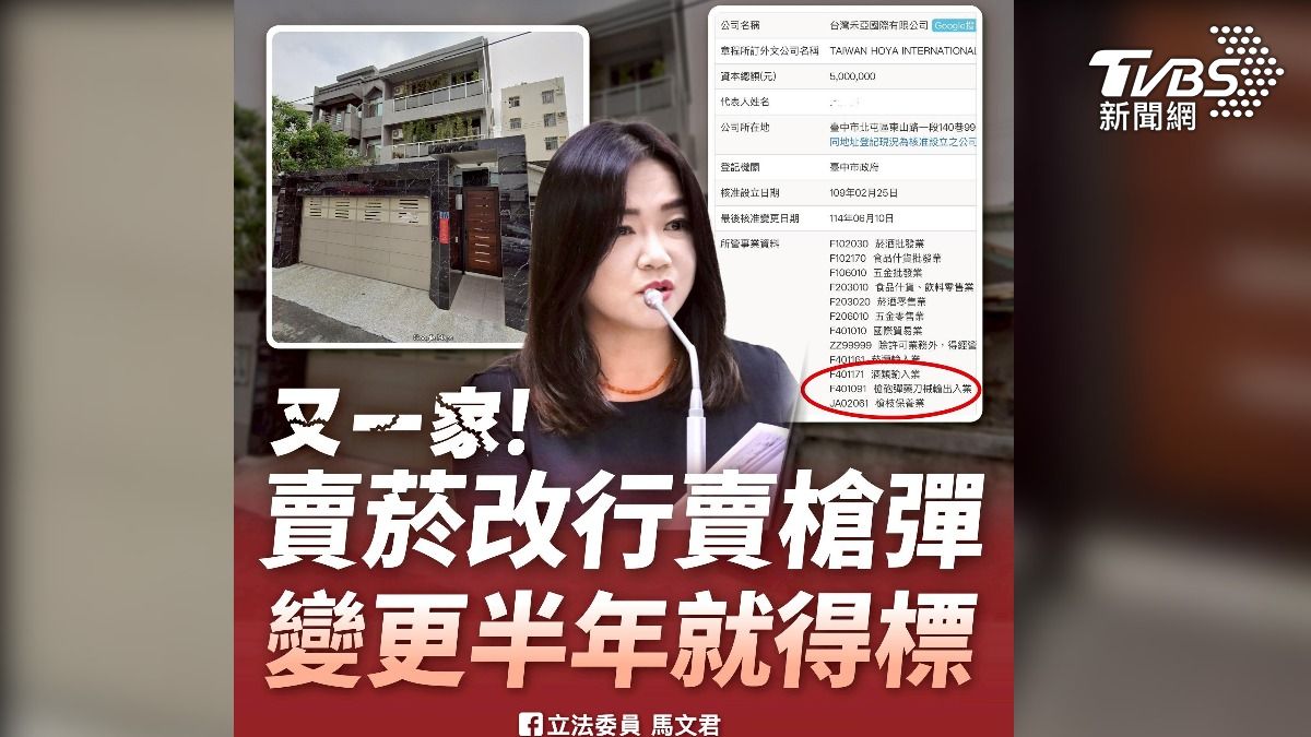 歸剛欸!國軍標案又出事 馬文君爆「菸酒食品批發商」突改賣子彈