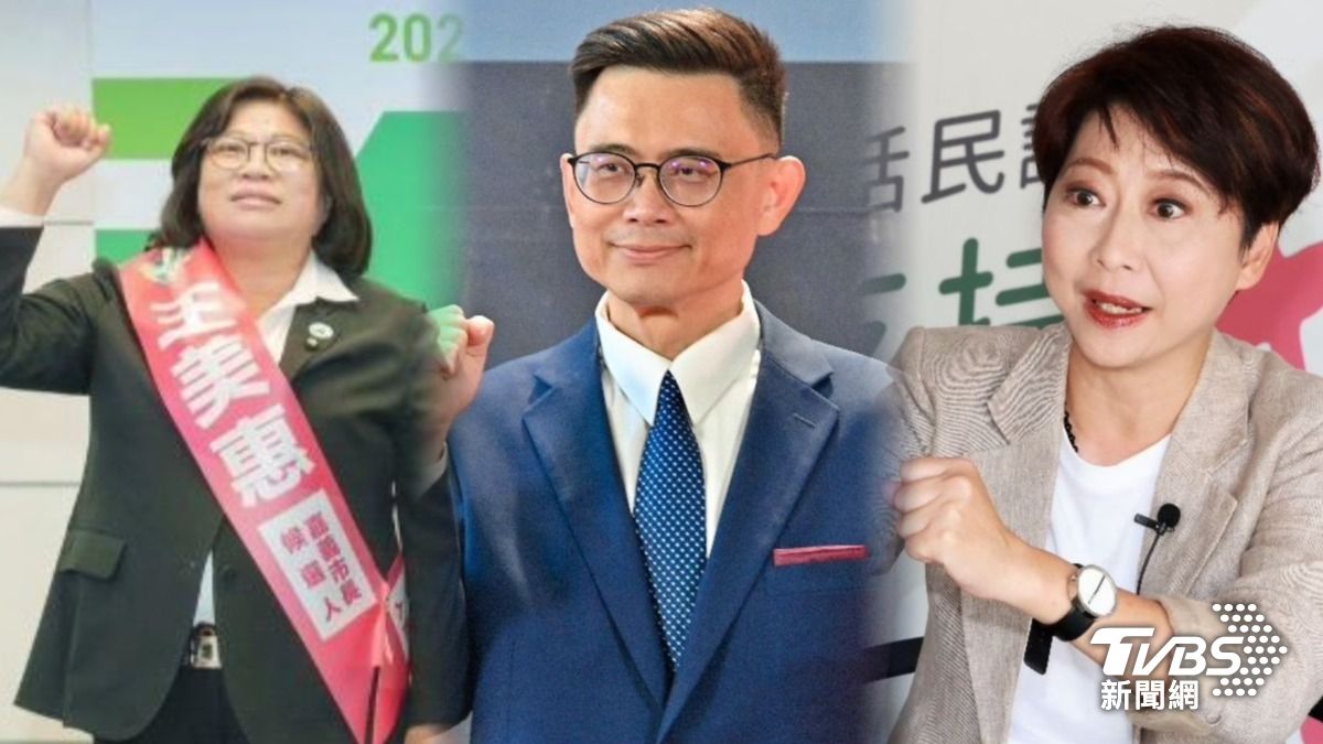 立法院中興大樓11樓中的三位綠委王美惠（左）、賴瑞隆（中）、陳亭妃（右）都確定將代表民進黨出戰2026九合一大選。（組合圖／民進黨提供、胡瑞麒攝、潘建樺攝）